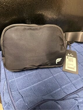 Fabletics Black Belt Bag with Subtle Logo